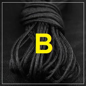 Macrame Cord - 1.8mm Black